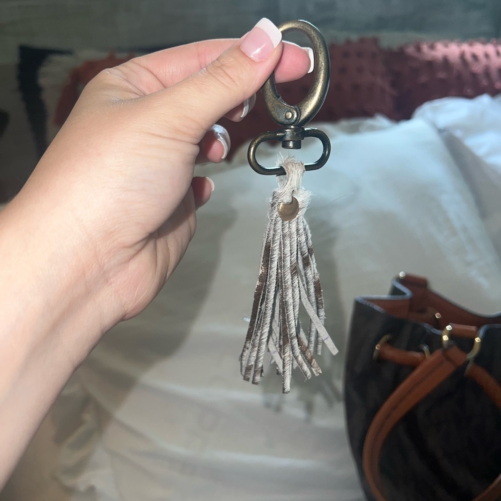 Cowhide key chain